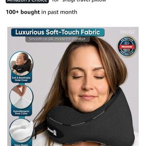 Snugl Gray Travel Pillow